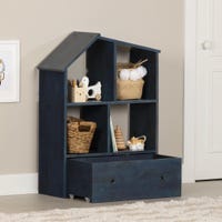 Bookcase with Storage Bin - Sweedi Dark blue