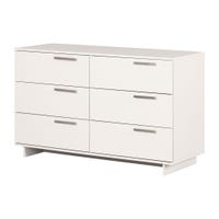 6-Drawer Double Dresser - Cavalleri Pure White