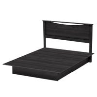 Ensemble Lit Double / Grand et tête de lit - Step One Chêne gris