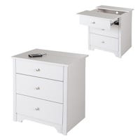 Nightstand Charging Station - Vito Pure White