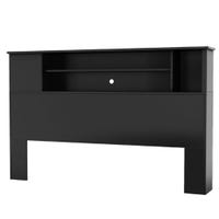 Vito Double Bookcase Headboard - Pure Black