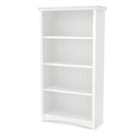 4-Shelf Bookcase - Gascony Pure White