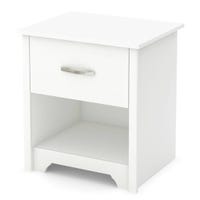 Table de Nuit Fusion avec 1 Tiroir - Blanc Solide