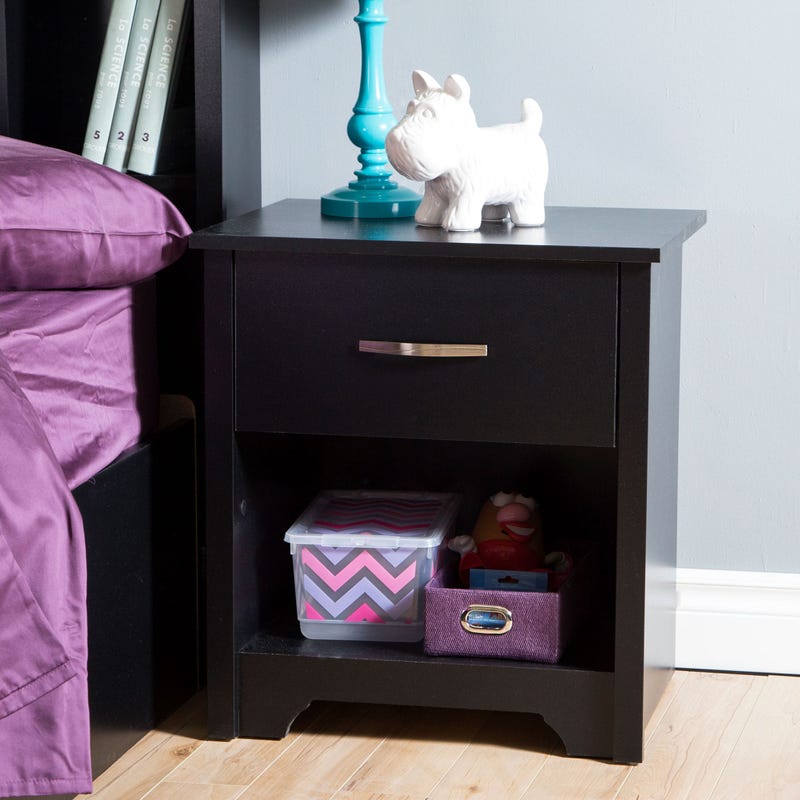 1-Drawer Nightstand - Fusion Pure Black