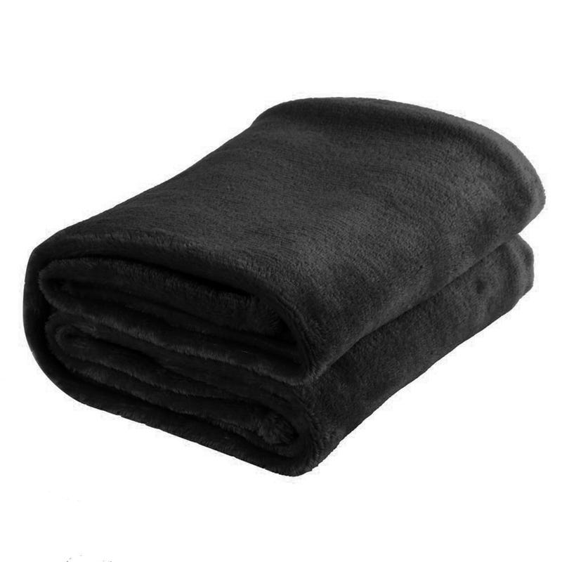 Plush Twin Blanket - Black