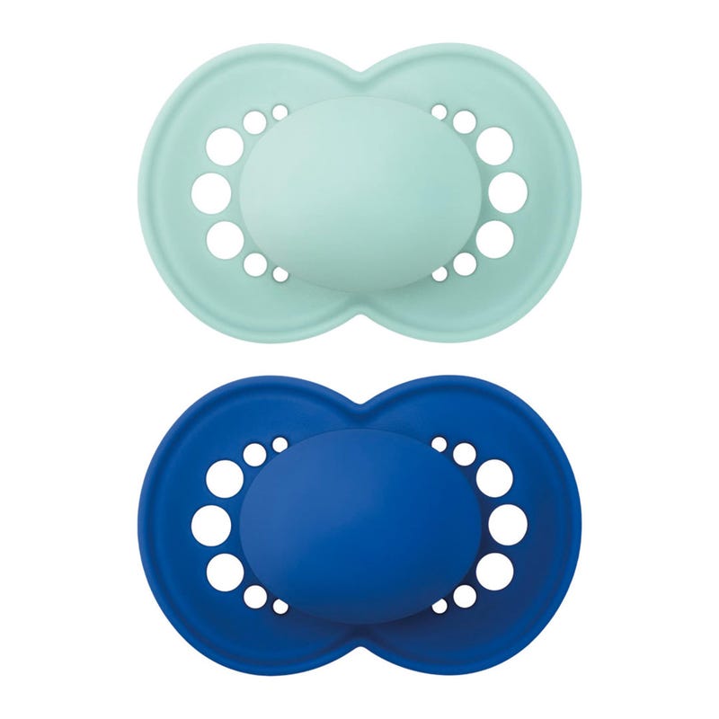 16months + Orthodontic Pacifier Matte Set of 2 - Blue 