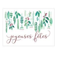 Carte de Souhait Joyeuses Fêtes - Gui