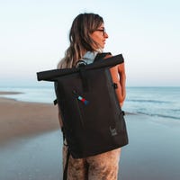 ROLLTOP Recycled Ocean Plastic Backpack - Black
