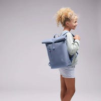 Rolletop Mini Recycled Ocean Plastic Backpack - Blue Waters