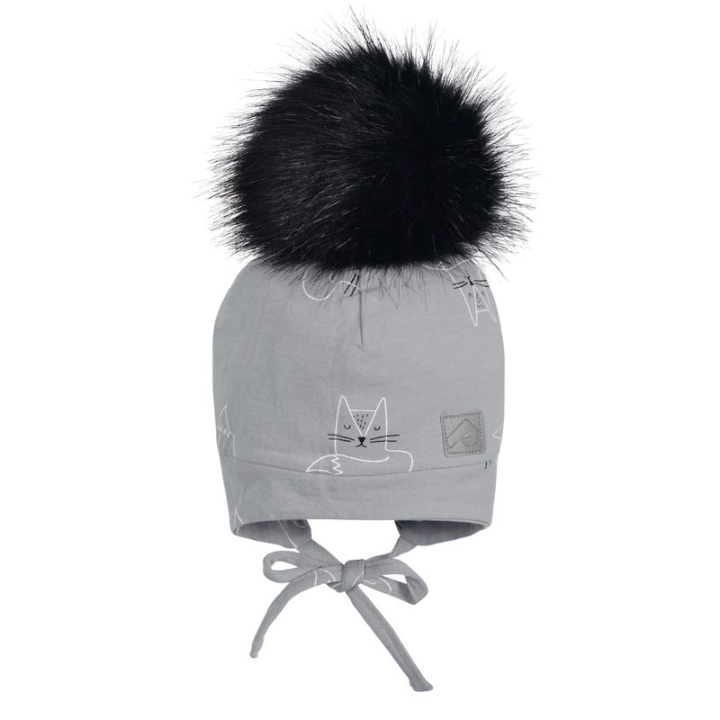Fox Pompom Hat 0-24m