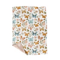 Mini Couverture Minky - Papillons