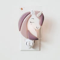 Glass Nightlight - Lilac Unicorn