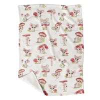 Petite Couverture Minky - Simon Champignons
