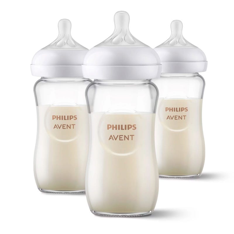 Glass Natural Baby Bottle 8oz 3-Pack