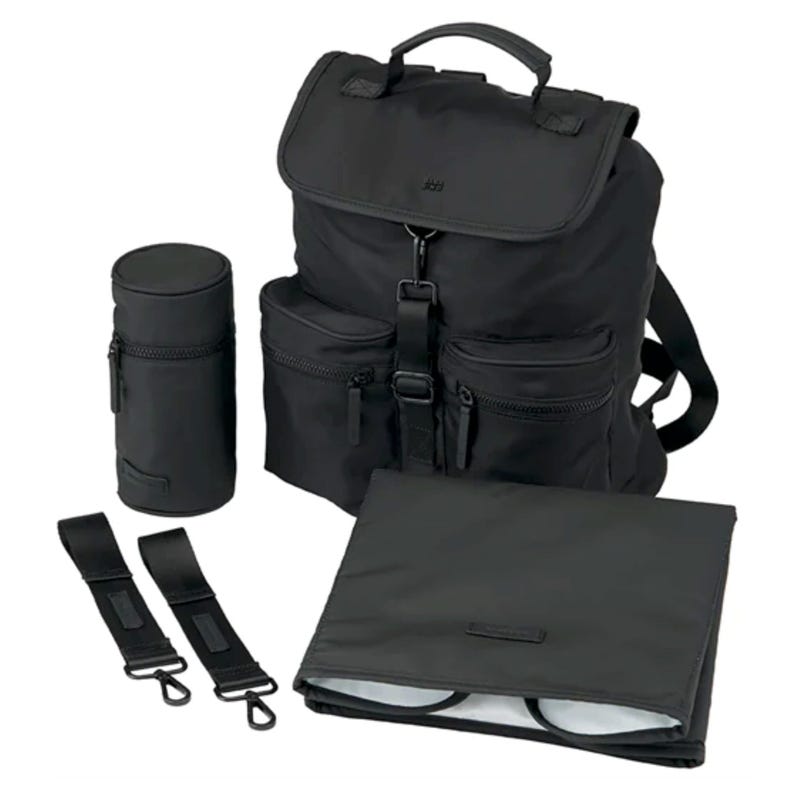 Sustainable Backpack Diaper Bag - Black