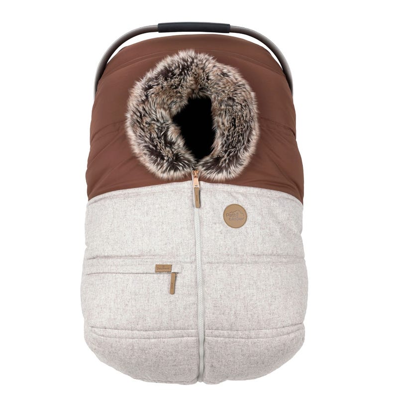 3 Seasons Car Seat Cover - Wool Collection - Choco