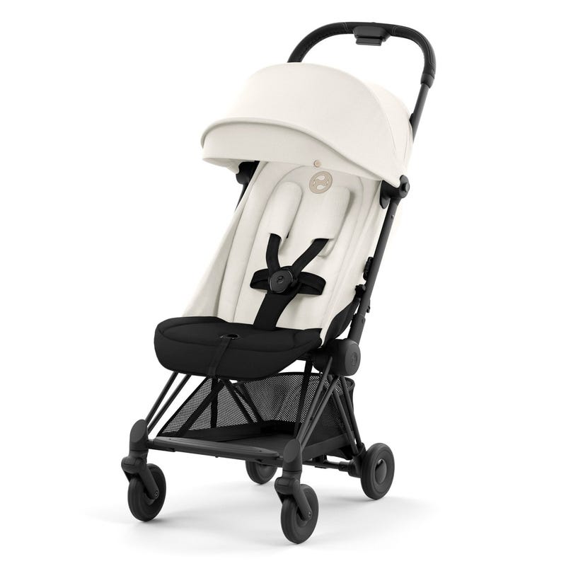 Cybex Coya Stroller - Matte Black Frame with Off-White Seat