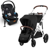 Gazelle S 2 Stroller + Aton 2 Infant Car Seat with SensorSafe - Lavastone Black