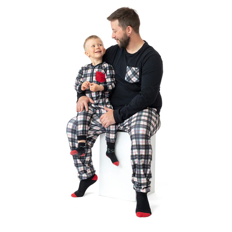 Pyjama Adultes + Bébé - Carreaux