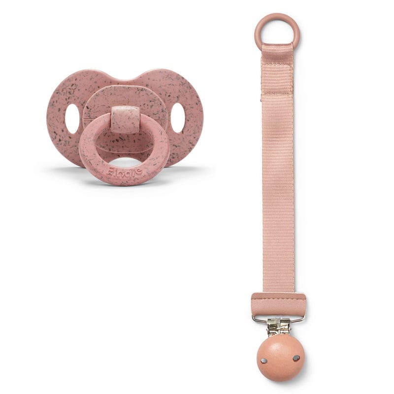 Bamboo Pacifier Latex 3m+ - Pacifier Clip - Pink