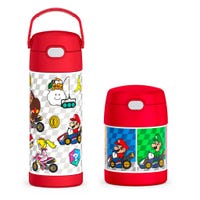 Ensemble Bouteille Thermos 410ml + Contenant Thermos 290ml - Mario Kart