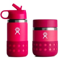 Bouteille 12oz Wide Mouth Hydro Flask + Contenant Isotherme 12oz - Rouge