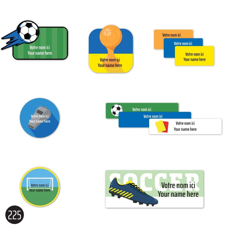 Clément - Impressions Étiquettes scolaire - Soccer