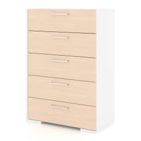 5 Drawers Chest - White Natural