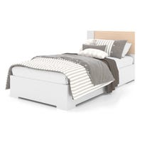 Twin Bed - White Natural