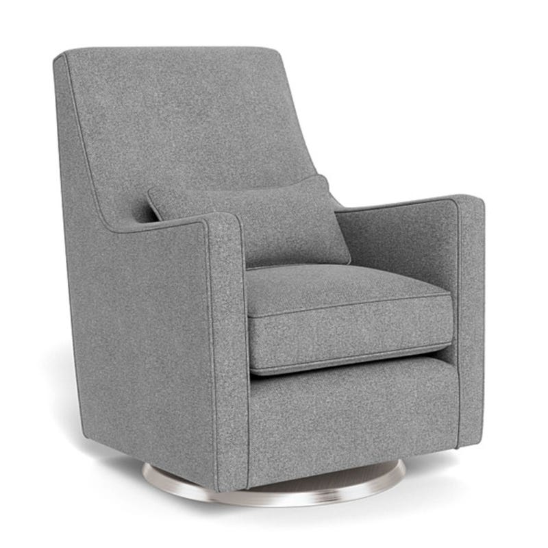 Luca Rocking and Swivel Chair - Pepper Grey / Steel