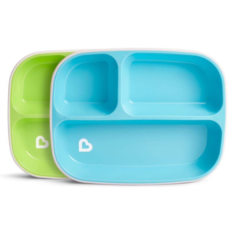 Splash Toddler Divided Plates - Blue/Green
