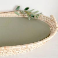 Drap Contour pour Panier en Rotin - Sauge