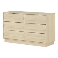 6-Drawer Dresser - August Bleached Oak