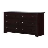 Vito 6-Drawer Double Dresser - Chocolate