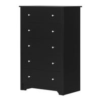 Vito 5-Drawer Chest - Pure Black