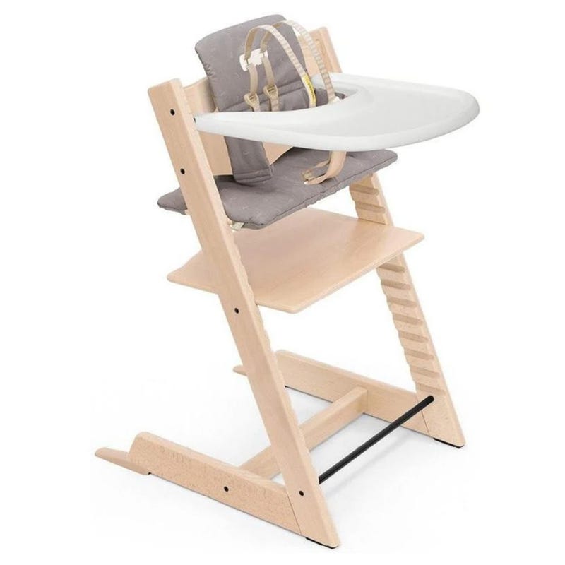 Tripp Trapp® High Chair and Cushion with Stokke® Tray - Natural